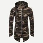 Shein Men Camouflage Print Zip Up Hoodie