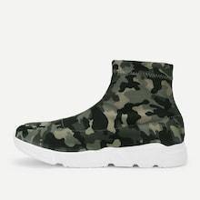 Shein Camo Print High Top Chunky Sneakers