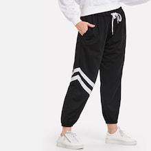 Shein Plus Drawstring Striped Pants