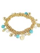 Shein Blue Bohemian Style Beads Wrap Bracelet