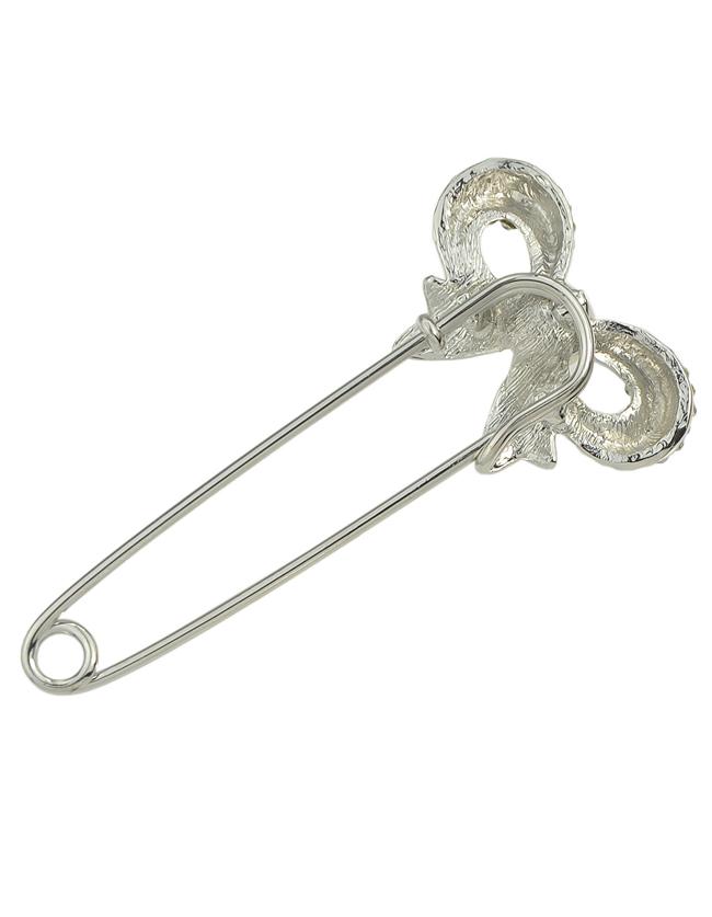 Shein Silver Plated Pearl Rhinestone Brooch