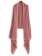 Shein Red Chinese Knot Knitting Pattern Scarf