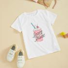 Shein Girls Milkshake Print T-shirt