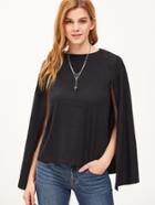 Shein Round Neck Cape T-shirt