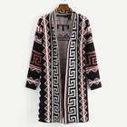 Shein Open Front Geo Print Cardigan