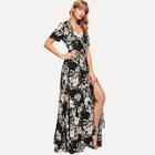 Shein Shirred Waist Floral Maxi Dress