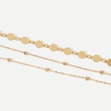 Shein Flat Disc Layered Chain Anklet