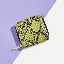 Shein Snakeskin Pattern Zipper Around Purse