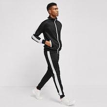 Shein Men Cut And Sew Panel Coat With Pant