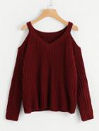 Shein Open Shoulder Chunky Knit Jumper