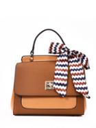 Shein Twistlock Grab Bag With Chevron Scarf