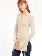 Shein Crisscross Split Side Sweater