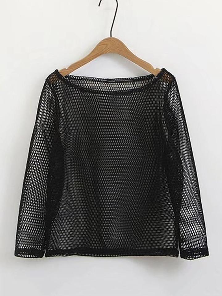 Shein Sheer Fishnet Top