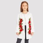 Shein Girls Open Front Floral Print Jacket