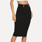 Shein Double Breasted Pencil Skirt