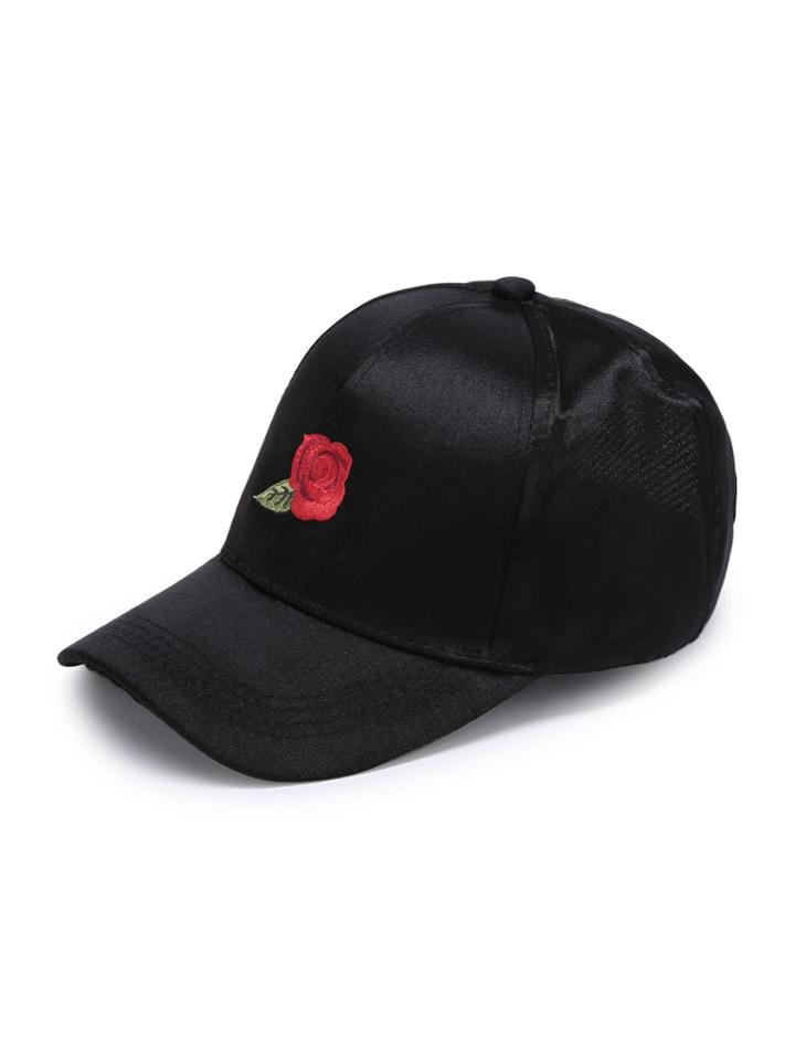Shein Rose Embroidery Baseball Cap
