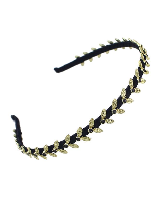 Shein Gold Plated Leaf Shape Elastic Hair Band