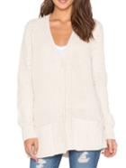 Shein White Long Sleeve Pockets Coat