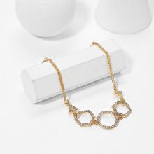 Shein Rhinestone Geometric Design Chain Bracelet