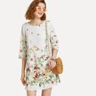 Shein Botanical Print Trapeze Dress