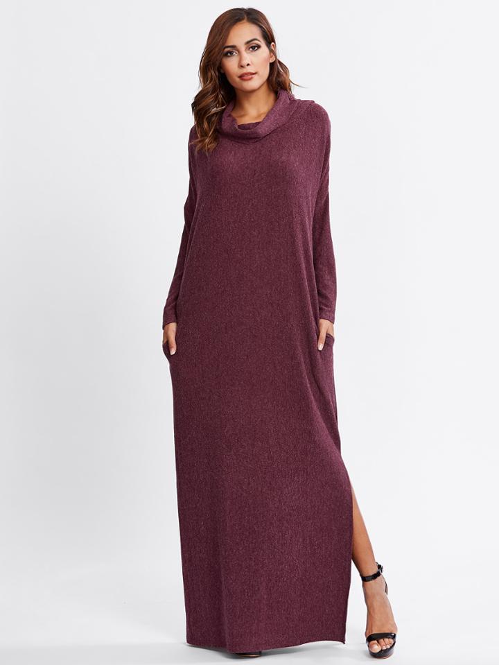 Shein Cowl Neck Maxi Tee Dress