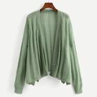Shein Drop Shoulder Open Placket Sweater Coat