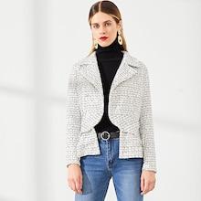 Shein Double Breasted Tweed Blazer