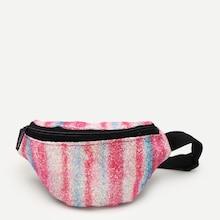 Shein Girls Striped Glitter Bum Bag