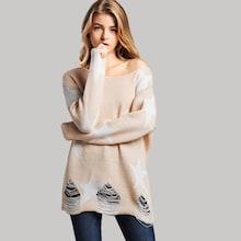 Shein Ripped Star Pattern Sweater