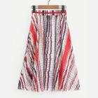 Shein Abstract Stripe Print Skirt