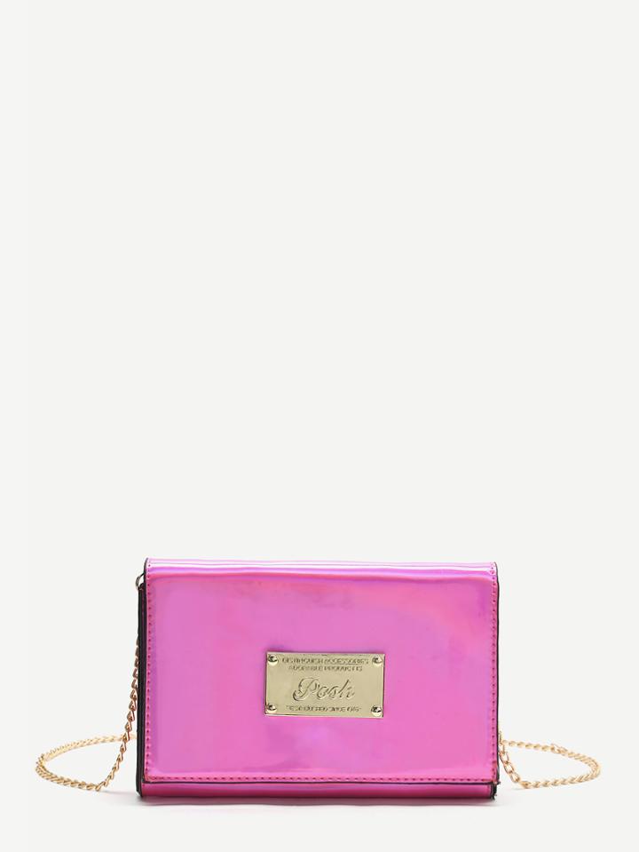 Shein Hot Pink Metal Detail Crossbody Bag