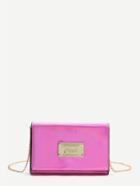 Shein Hot Pink Metal Detail Crossbody Bag