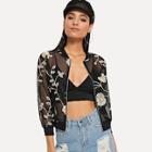 Shein Embroidery Mesh Jacket
