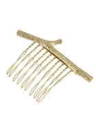 Shein Simple Model Gold  Color Hair Combs