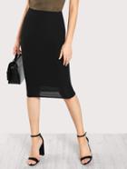 Shein Elastic Waist Form Fitting Skirt