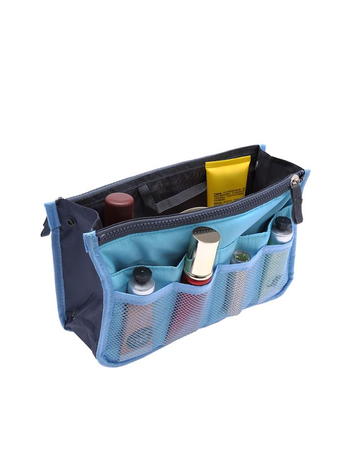 Shein Azure Cosmetic Storage Mesh Nylon Bag