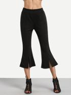 Shein Black Split Bell-bottomed Pant