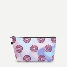 Shein Doughnut Print Make Up Bag