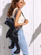 Shein Navy Bear Shaped Oversized Oxford Cloth Backpack