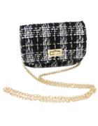 Shein Trendy Woolen Fabric Black Shoulder Bag