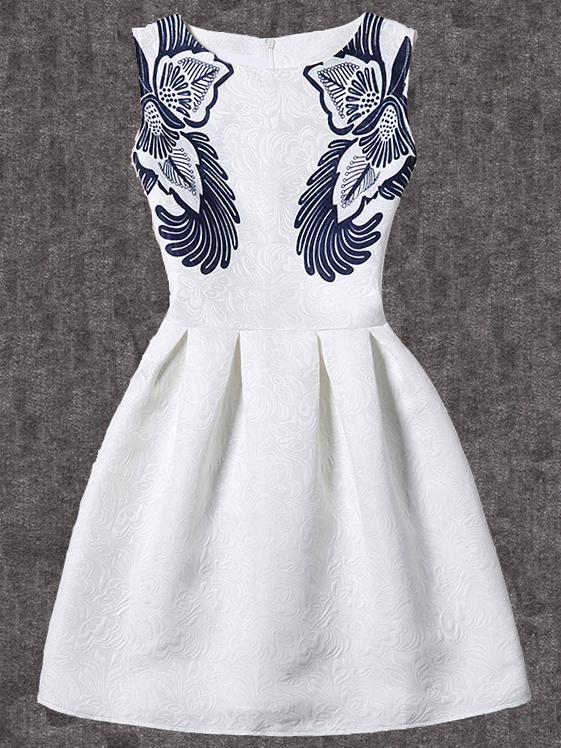 Shein Flower Print Fit & Flare Dress
