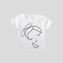 Shein Girls Abstract Figure Print Tee