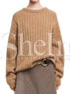 Shein Camel Long Sleeve Pullover Sweater
