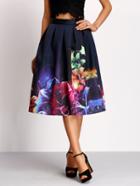 Shein Florals Flare Skirt