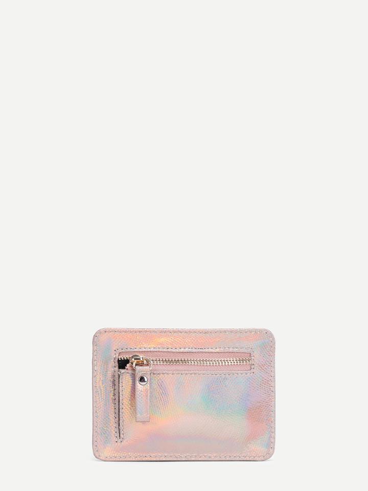 Shein Zipper Front Pu Wallet