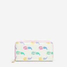 Shein Cartoon Mermaid Print Pu Wallet