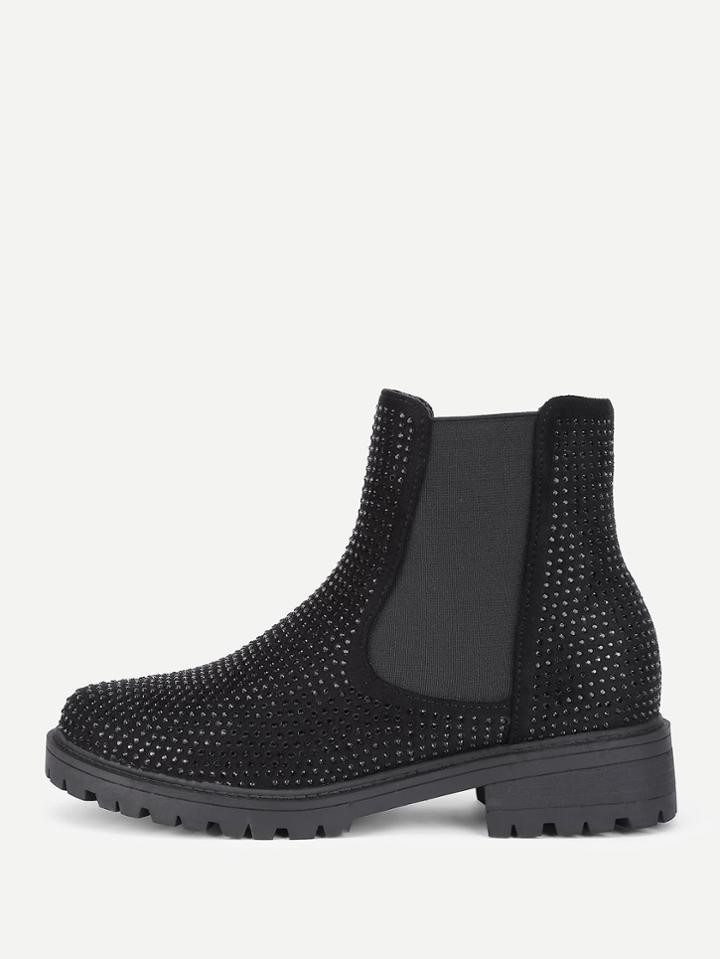 Shein Studded Detail Chelsea Boots