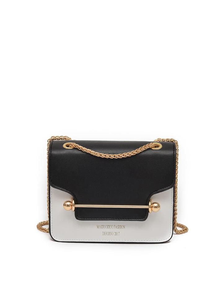 Shein Piping Detail Two Tone Chain Bag