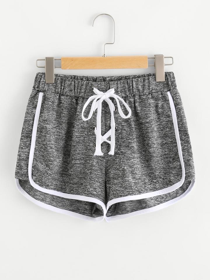 Shein Contrast Binding Space Dye Shorts