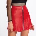 Shein Scalloped Hem Zip Up Skirt